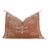 Terracotta Bow-Tie Lumbar Moroccan Silk Pillow For Sale