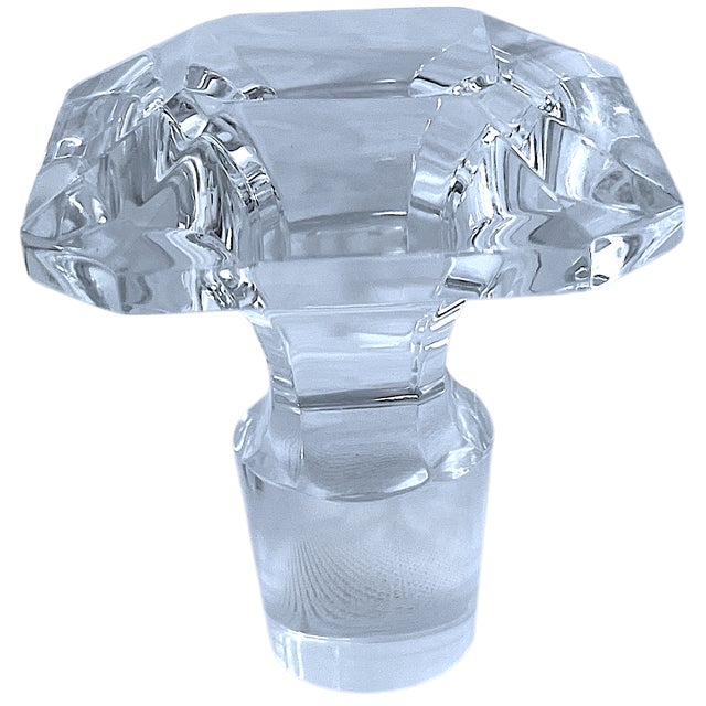 Transparent Baccarat Harcourt Pattern Crystal Whiskey Decanter | French Cut Crystal For Sale - Image 8 of 8