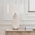 Traditional Palm Leaf White Table Lamp For Sale - Image 3 of 8