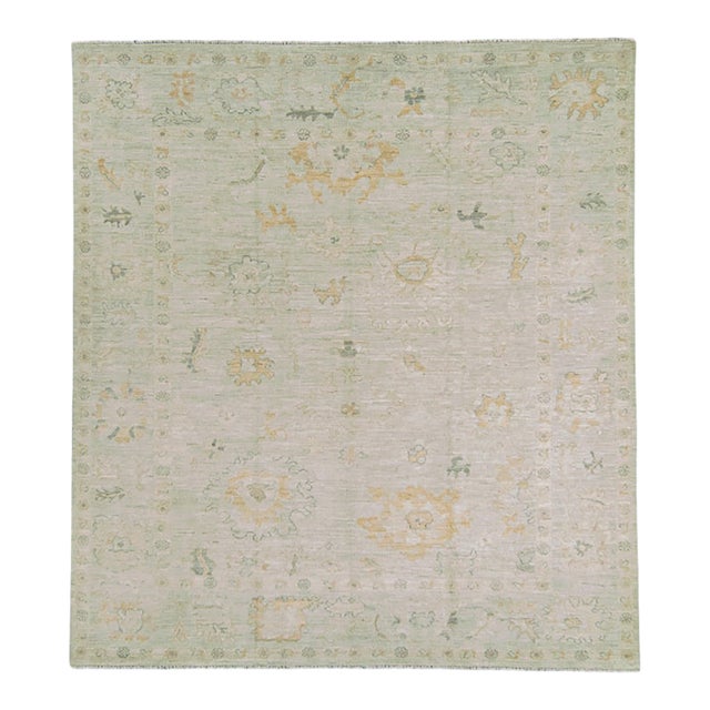 Oushak Square Rug 8'2" x 8'11" For Sale