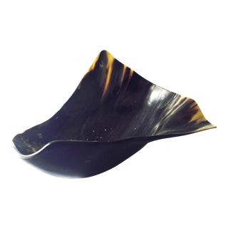 Vintage Large Ox Horn Bowl For Sale