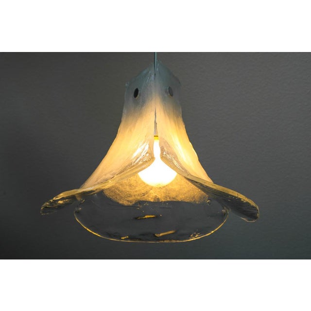 Vintage Clear Ice Glass Pendant Lamp by J. T. Kalmar for Kalmar, 1960s For Sale - Image 17 of 18