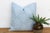 Textile Powder Blue Jaipur Blockprint Linen Pillow Cover For Sale - Image 7 of 7