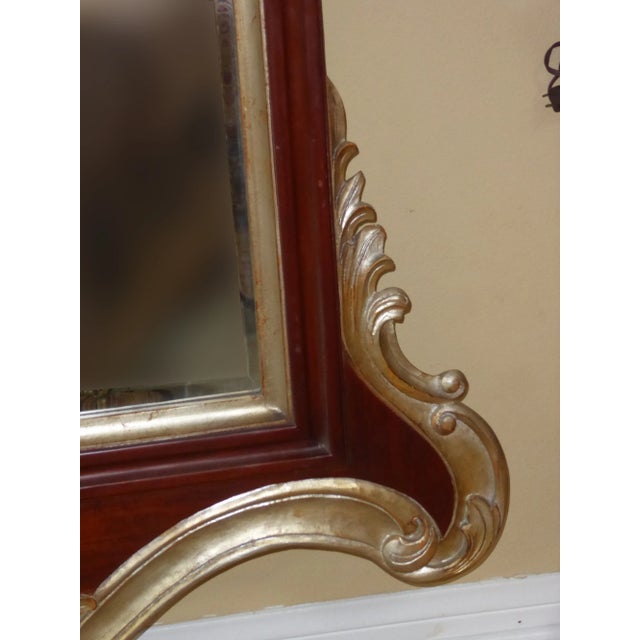 Brown Vintage Tall Solid Wood Luxury Wall Mirror by Harrison Gil Christopher Guy For Sale - Image 8 of 11