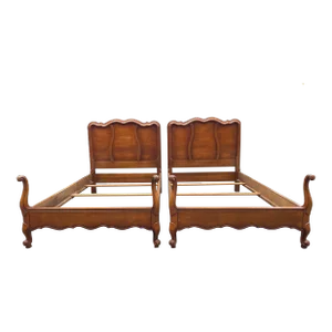 1980s Vintage French Provincial Twin Beds- a Pair