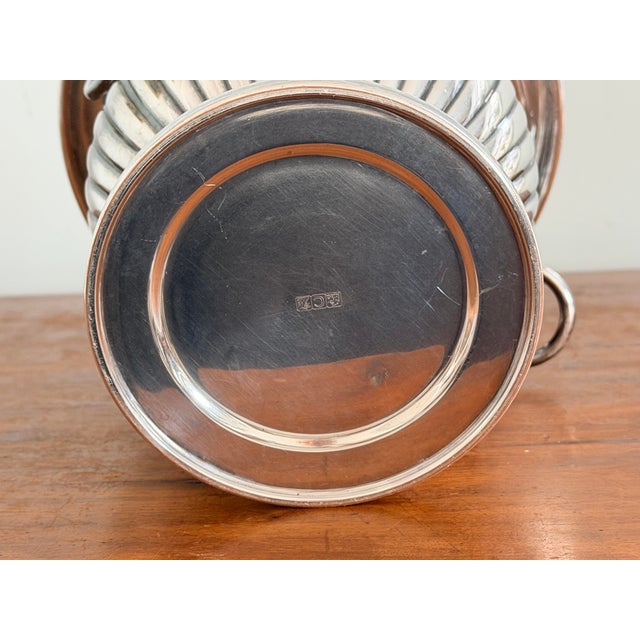 Fine Quality Vintage Silver Plate Champagne Bucket Wine Cooler For Sale - Image 9 of 11