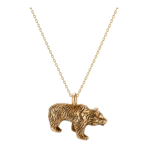 Vintage 10k Yellow Gold Bear Charm Pendant