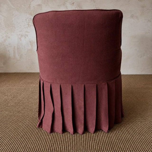 Traditional Ella Accent Chair Slip Covered For Sale - Image 3 of 17