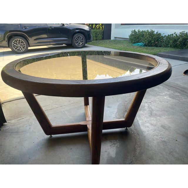 Vintage 46" Circular Dining Table For Sale - Image 4 of 7