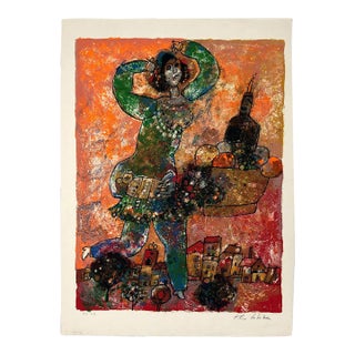 Theo Tobiasse Untitled, From the Song of Songs of King Solomon (Hand Signed Lithograph), 1975 For Sale