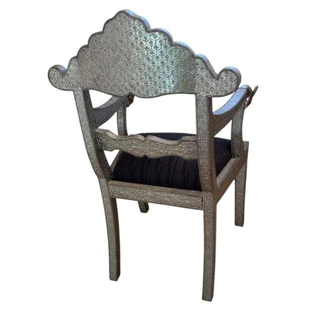 Set 10 Moroccan Metal Clad Rams Head Dining Chairs For Sale In Los Angeles - Image 6 of 9