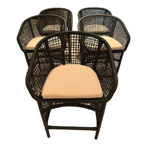 Helena Counter Stool Charcoal Wicker by Made Goods