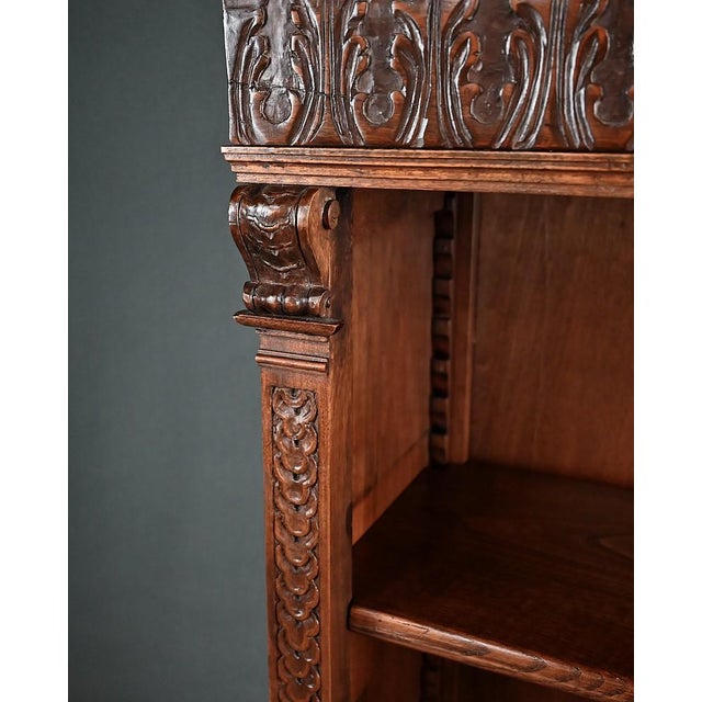 Brown Small Early 20th Century Walnut Bookcase For Sale - Image 8 of 18
