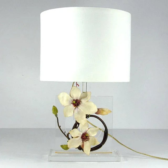 Vintage Acrylic Glass Table Lamp, 1980s For Sale - Image 12 of 12