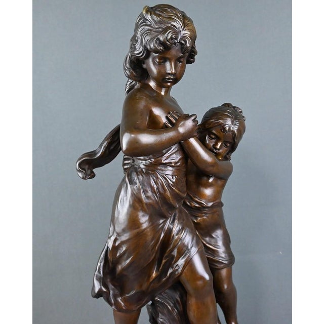 Hippolyte Moreau, Large Surprise Sculpture, Late 19th Century, Bronze For Sale - Image 14 of 18