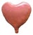 Pink Glossy Ceramic Heart Balloon Sculpture For Sale
