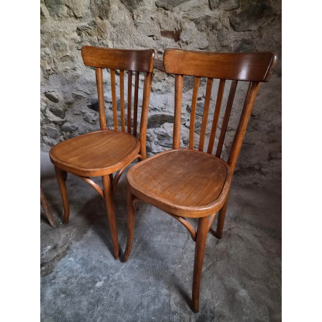 Vintage French Bistro Chairs by Mahieu & Guillaume, 1930s, Set of 4 For Sale - Image 12 of 18