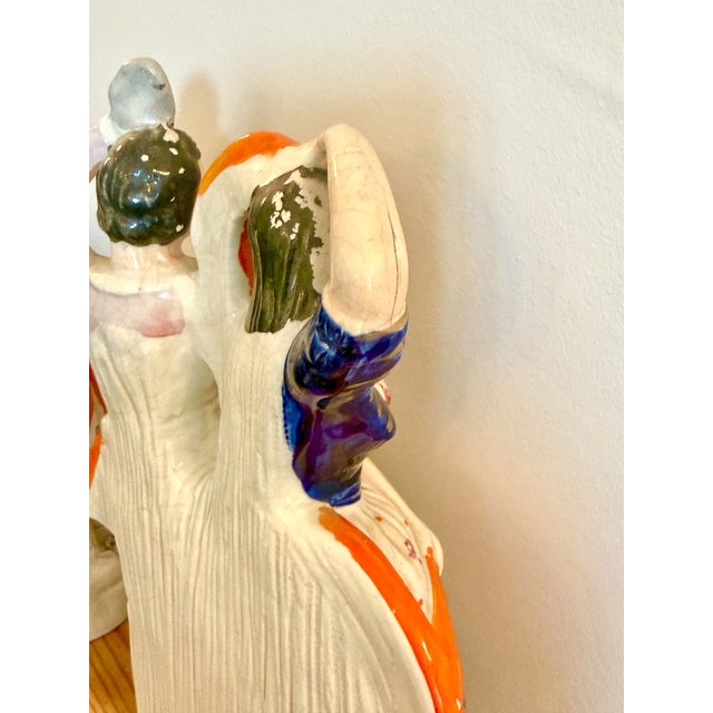 Antique Dancing Couple with Mask Mantel Figurines from Staffordshire, England, 1860, Set of 2 For Sale - Image 18 of 18