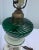 1950s Hand Painted Emerald Green Glass Top Vintage Lamp For Sale In Orlando - Image 6 of 7
