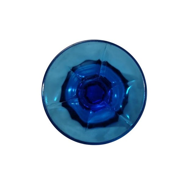 Mid 20th Century Vintage Noritake Perspective Blue Goblets- Set of 4 For Sale - Image 5 of 5