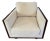 Mid-Century Modern Case Walnut and Chenille Armchair For Sale