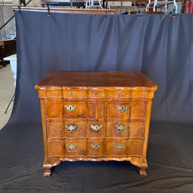 Dutch Rococo Walnut Commode or Chest of Drawers With Secret Drawer For Sale - Image 10 of 12
