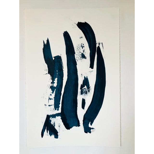 color study in Navy #14 contemporary abstract acrylic painting Color study in Navy #14. Part of a series of painting done...