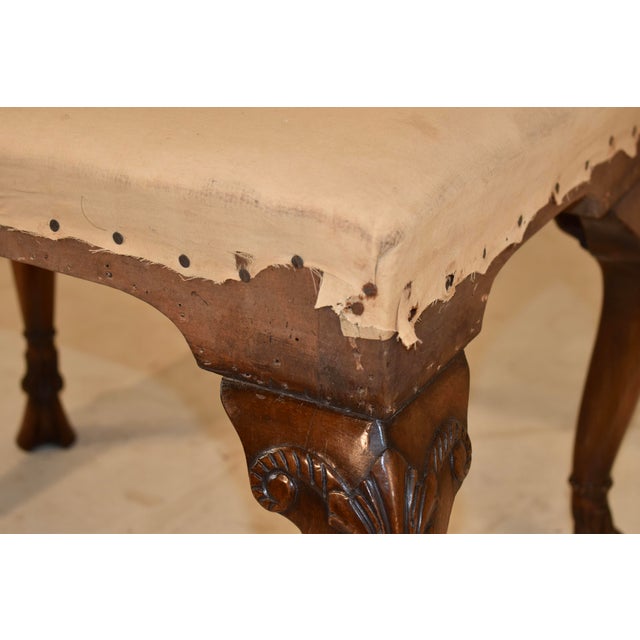 Early 19th Century English Walnut Stool For Sale - Image 12 of 13