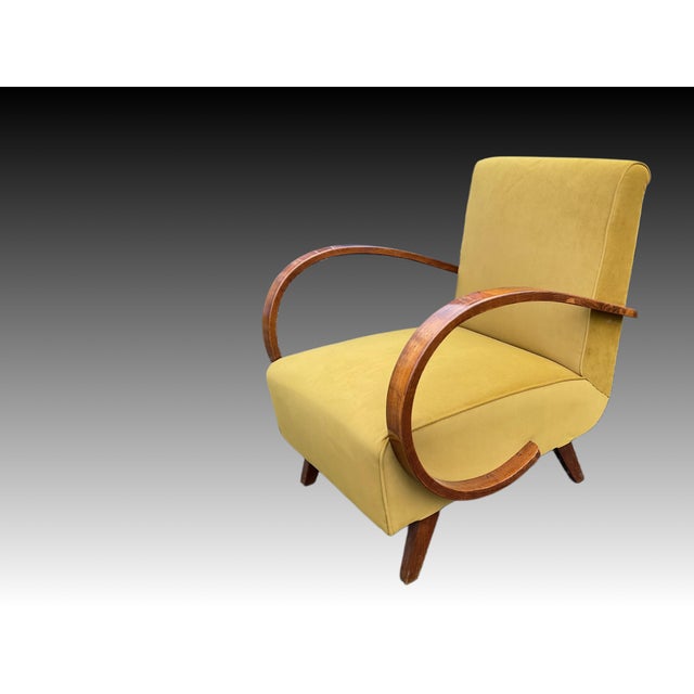 Art Deco Style Armchair by Jindrich Halabala for Up Závody, 1930s For Sale - Image 5 of 15