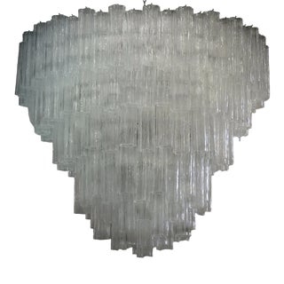 Murano Art Glass Transparent Chandelier, 2000 For Sale