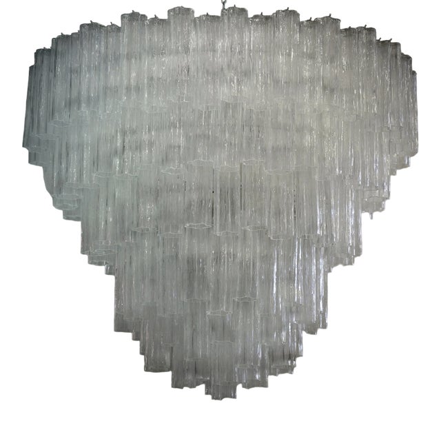 Murano Art Glass Transparent Chandelier, 2000 For Sale