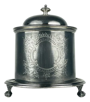 Antique Silver Plated Biscuit Box by James Deakin & Sons, 1890s
