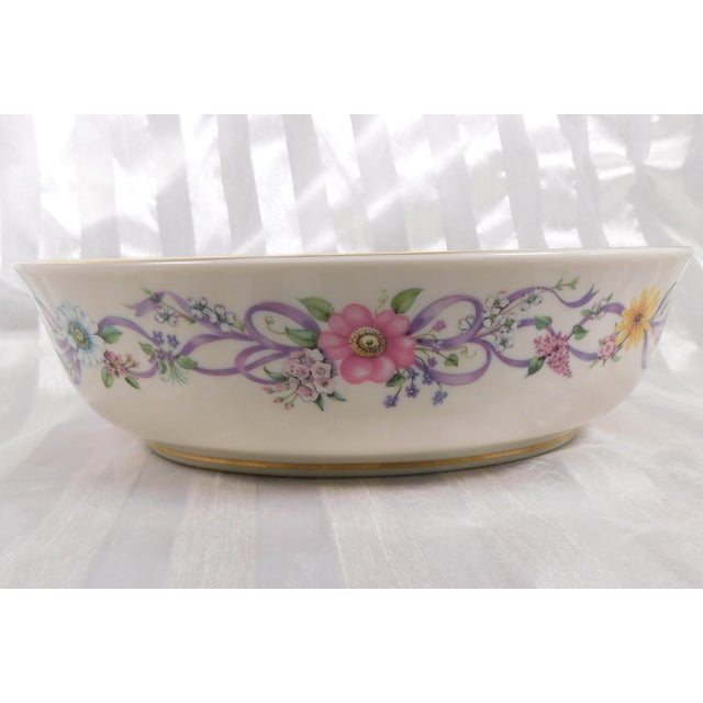 This is a Lenox Nine Inch Oval Constitution Serving Bowl. This is marked on the base as shown. The bowl is oval shaped,...