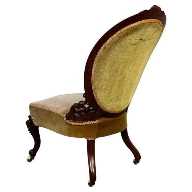 19th Century Victorian Walnut Armchair For Sale - Image 9 of 13