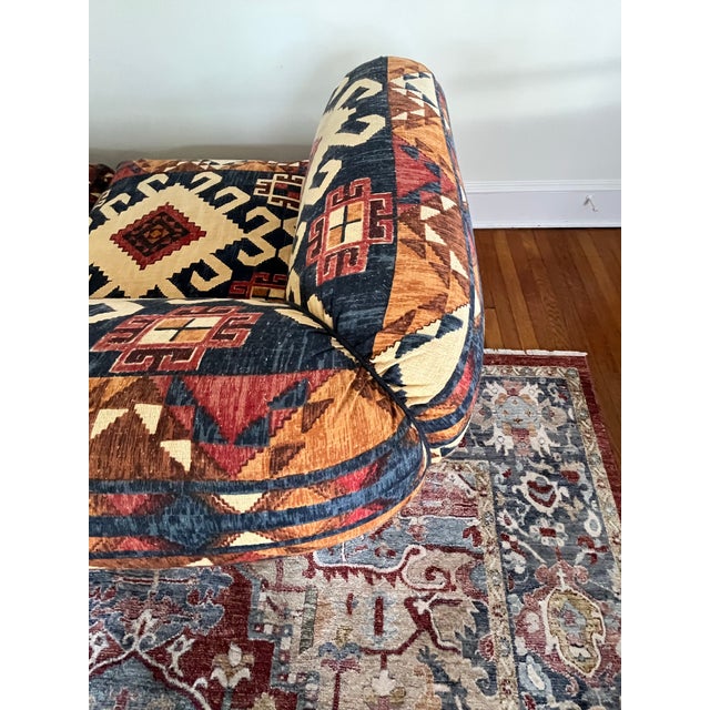 Vintage Southwestern Design Kilim Style Sofa George Smith Ralph Lauren Style For Sale - Image 9 of 11