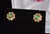 Metal Certified Natural 1.8cts vs F Diamond Emerald 18k Solid Gold Floral Stud Earrings, A Pair For Sale - Image 7 of 10