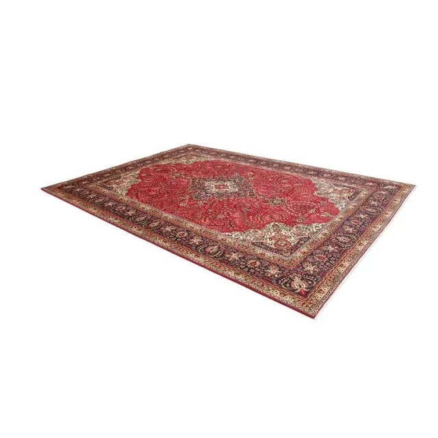Middle Eastern Hand-Knotted Tabriz Rug For Sale - Image 3 of 11