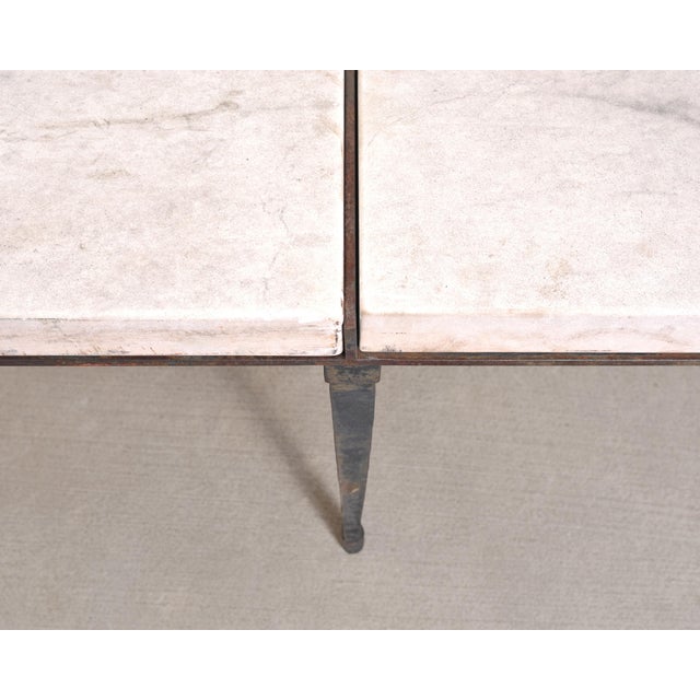 Holly Hunt Rue De Seine Limestone and Iron Cocktail Table 5 Ft For Sale - Image 17 of 18