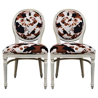 Baroque Style Wooden Dining Chairs, 1980s, Set of 6 For Sale