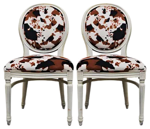 Baroque Style Wooden Dining Chairs, 1980s, Set of 6