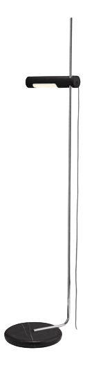 Black-Chrome Alola Floor Lamp by Angelo Mangiarotti for Karakter