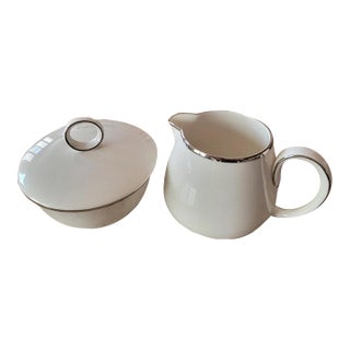 1960s Franciscan Simplicity Porcelain Creamer Set For Sale