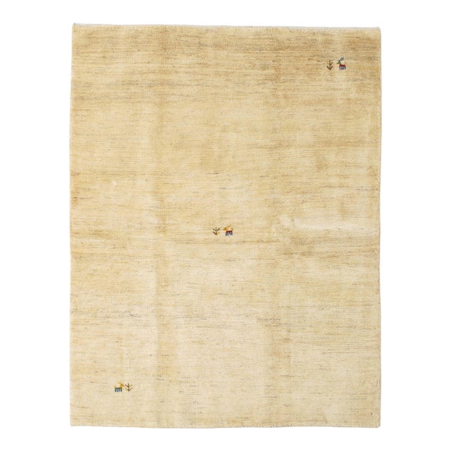 1980s Hand-Knotted Persian Lori Gabbeh Rug 4'11" X 6'5" For Sale