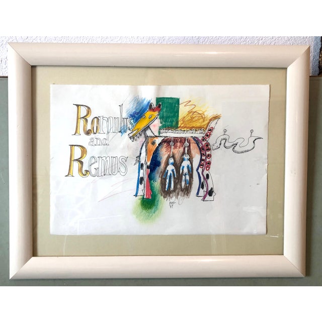 Off-white Loren MunkMixed Media Collage Neo Expressionist Painting, Drawing NYC Artist, 1989 For Sale - Image 8 of 8