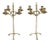 Antique English Brass Adjustable Candelabra, Pair For Sale