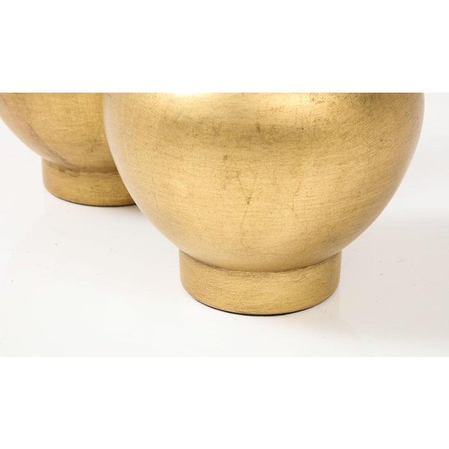 Pair of James Mont Design Gilt Leafed Lamps For Sale - Image 9 of 12