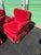 Pair of Pearson Armchairs With Matching Ottomans — Classic Skirted Lounge Chairs • Designer Upholstery For Sale - Image 12 of 12