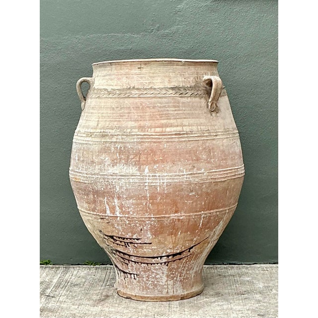 Vintage Monumental Turkish Terracotta Vessel For Sale - Image 12 of 12