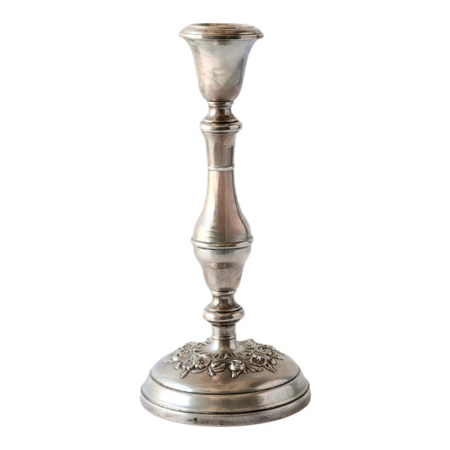 Tall Gorham Sterling Silver Single Candlestick For Sale