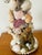 Whimsical Pair Sea Shell Encrusted Candlesticks With Shell Globes and Monkeys Figure For Sale In Miami - Image 6 of 8